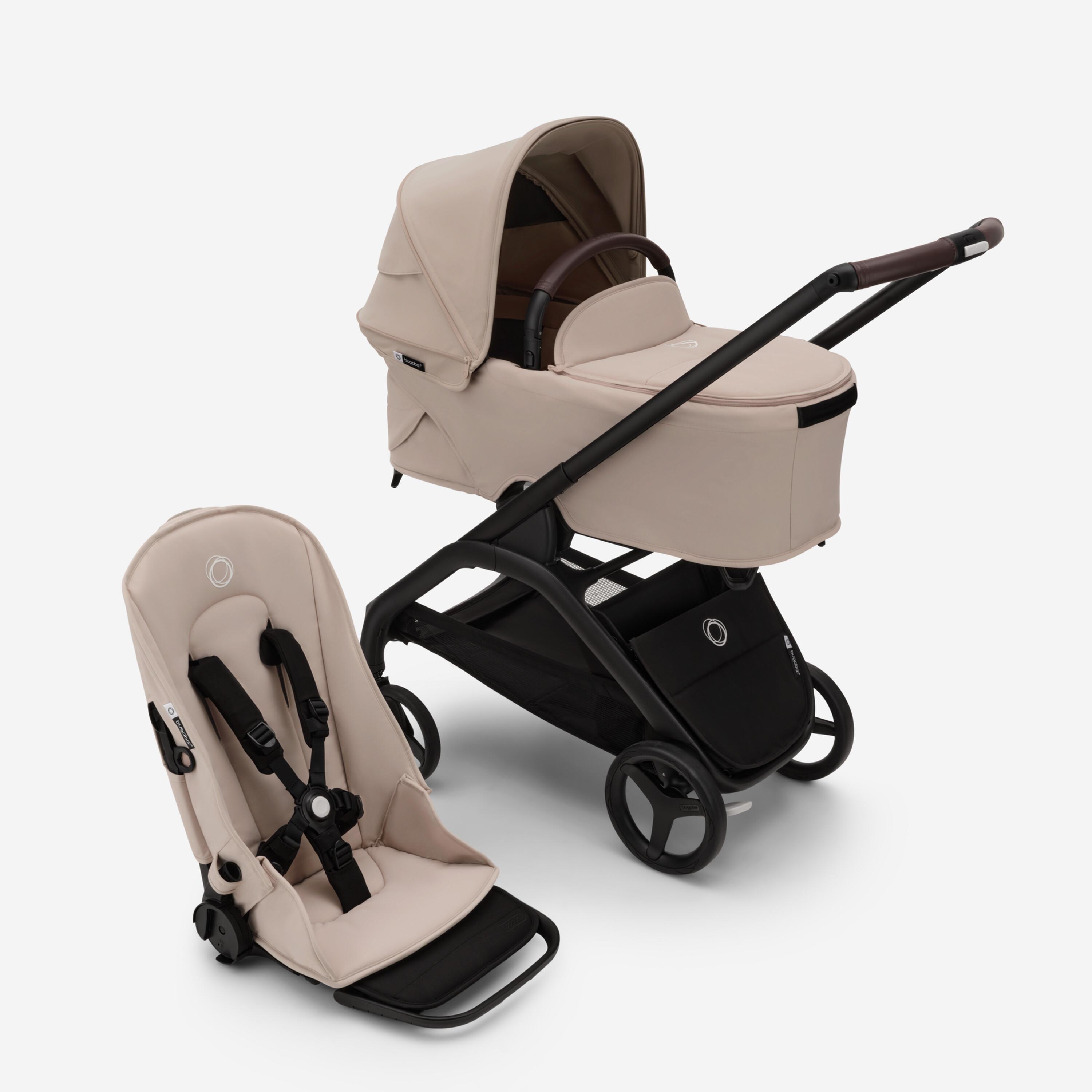 Bugaboo Dragonfly 2in1 ratu komplekts Black/Desert