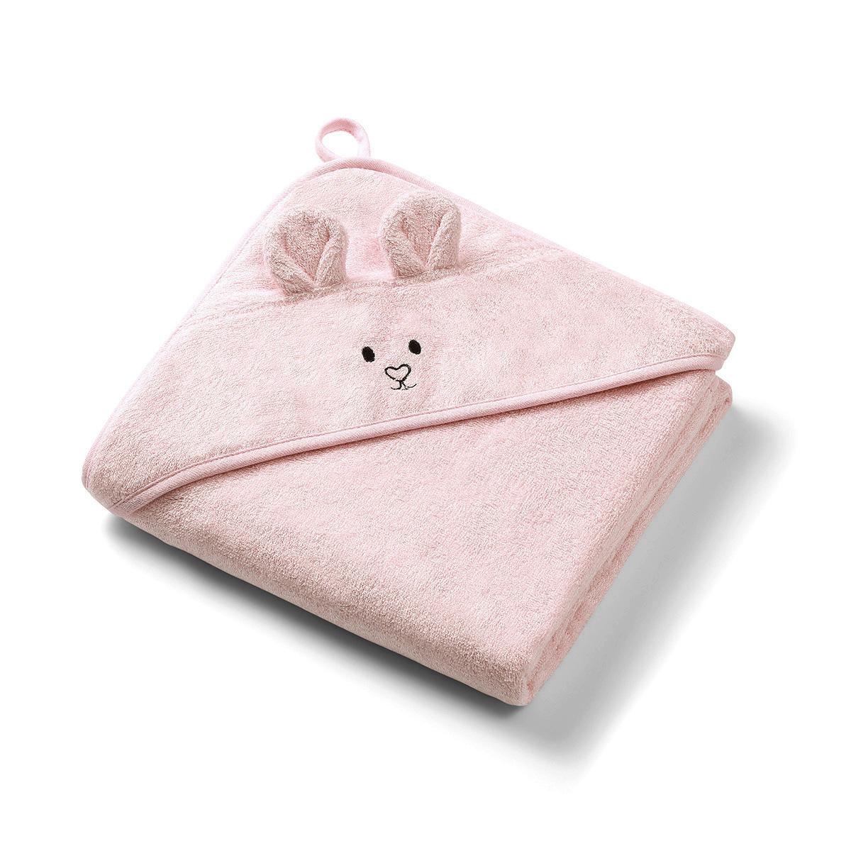 BabyOno dvielis ar kapuci 100x100cm Pink