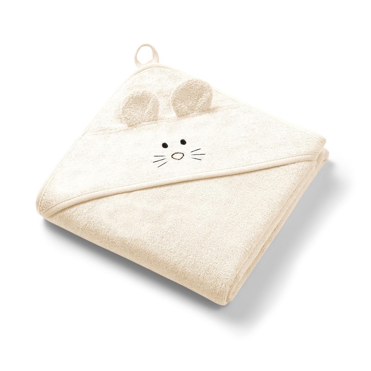 BabyOno dvielis ar kapuci 100x100cm Beige