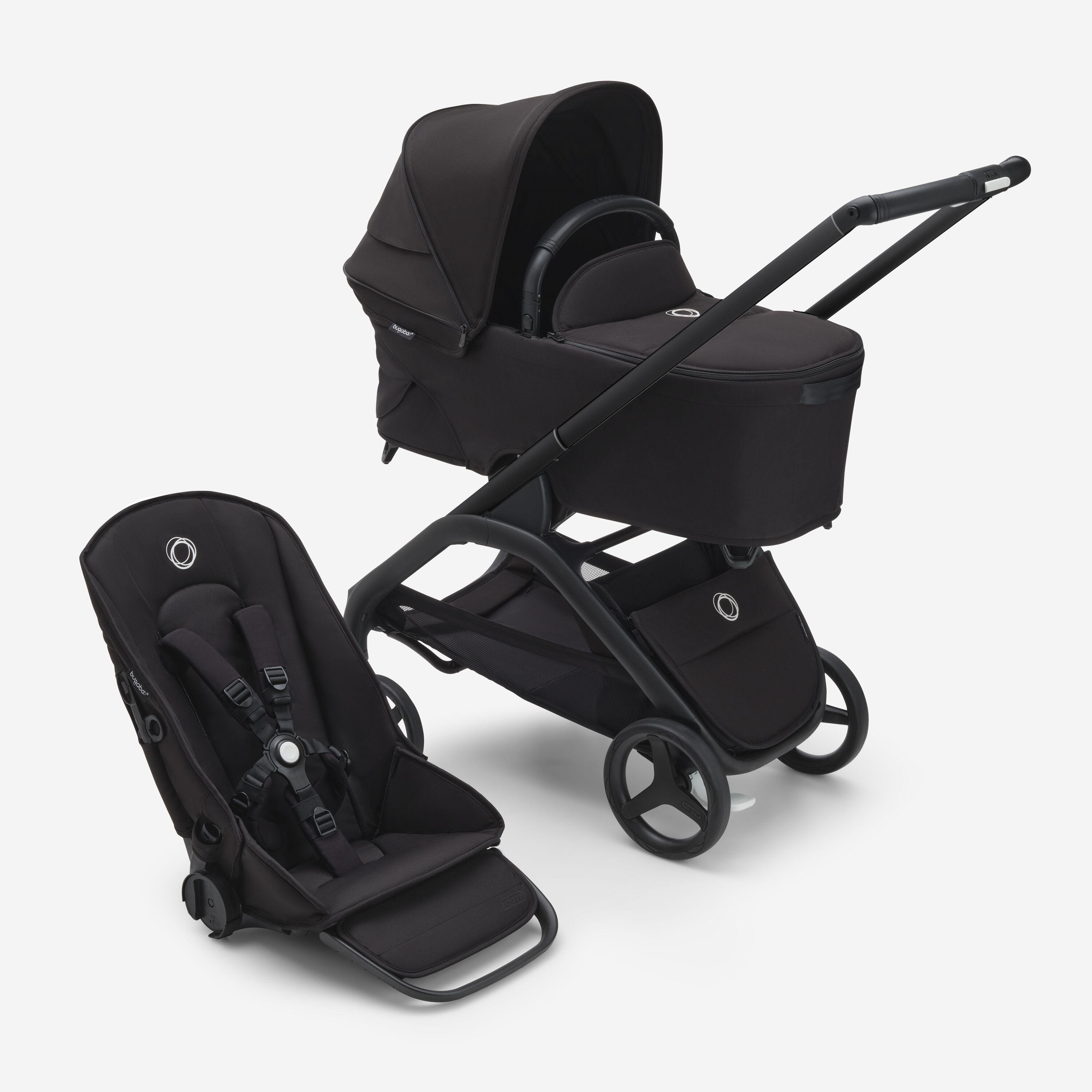 Bugaboo Dragonfly 2in1 ratu komplekts Midnight